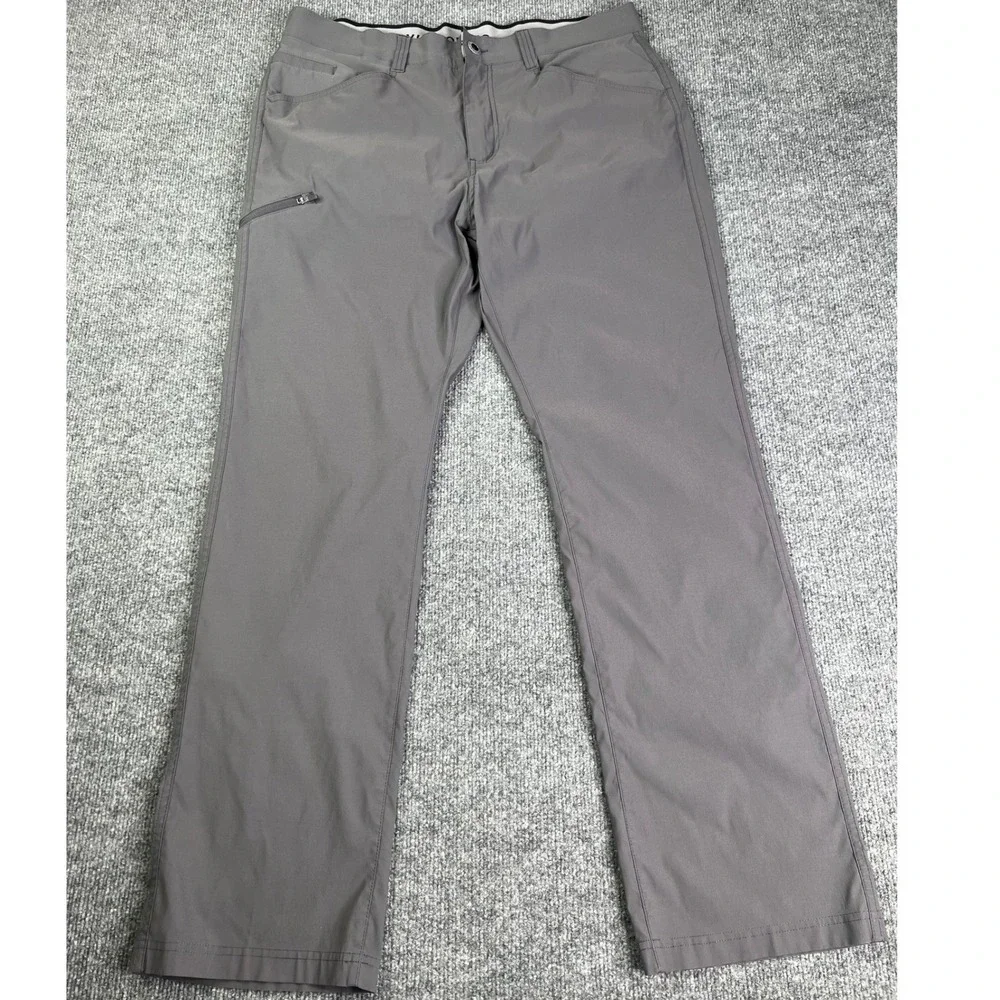 Orvis Tech Pants Mens 36x32 Gray Stretch Nylon Outdoor Hiking Trousers‎